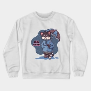 BLUE MONDAY CAT Crewneck Sweatshirt